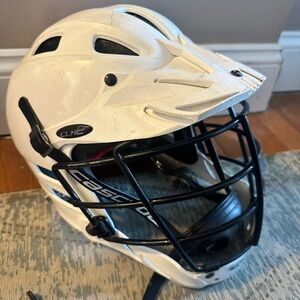Cascade CLH 2 White Lacrosse Helmet with Black Face Mask